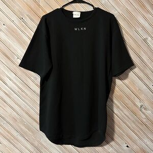 WLKN Black White Thread Embroidered Short Sleeve Men's Tee
